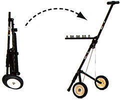 Hook and Go Grocery Shopping Cart folds to fit in your trunk